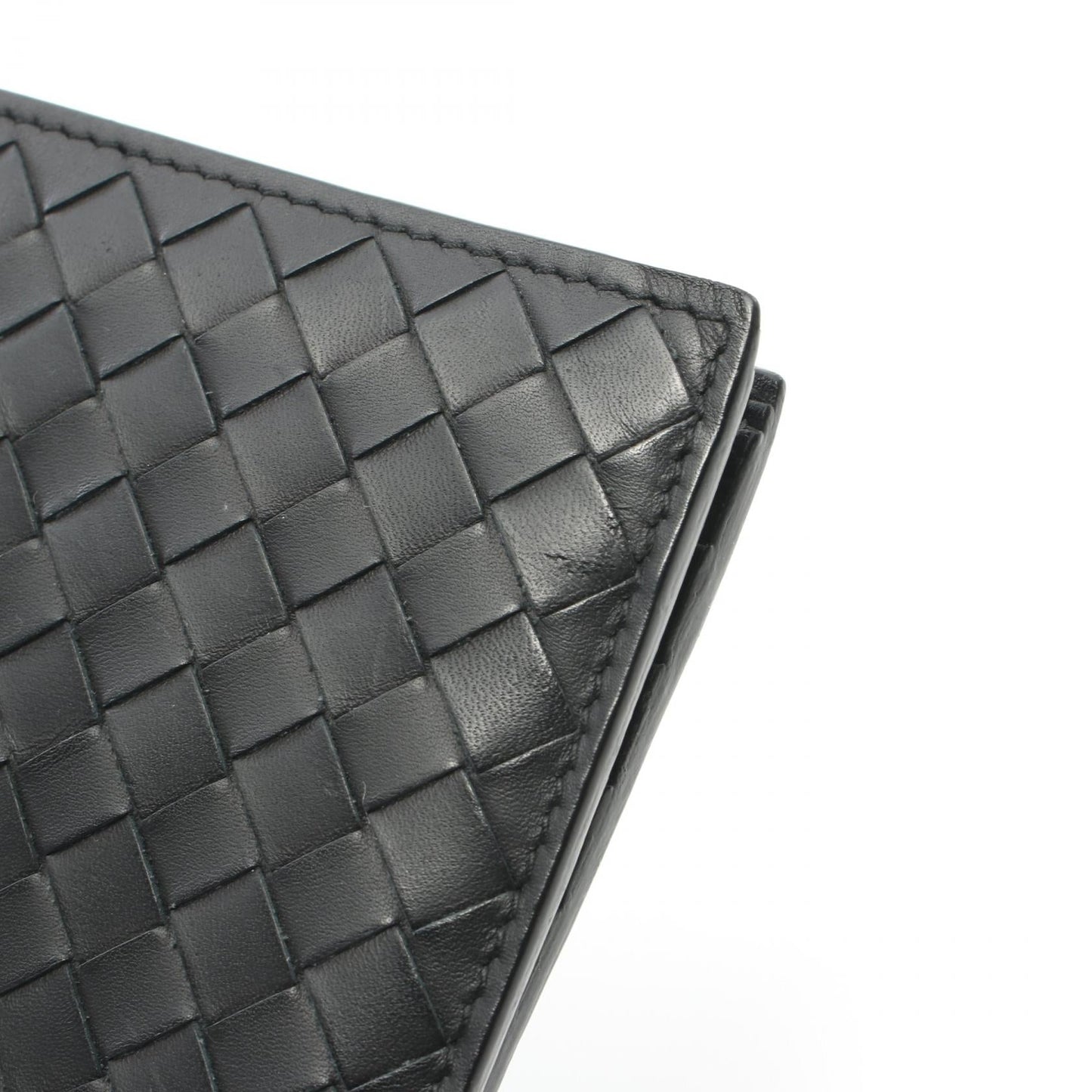 Bottega Veneta Leather Bifold Wallet Black