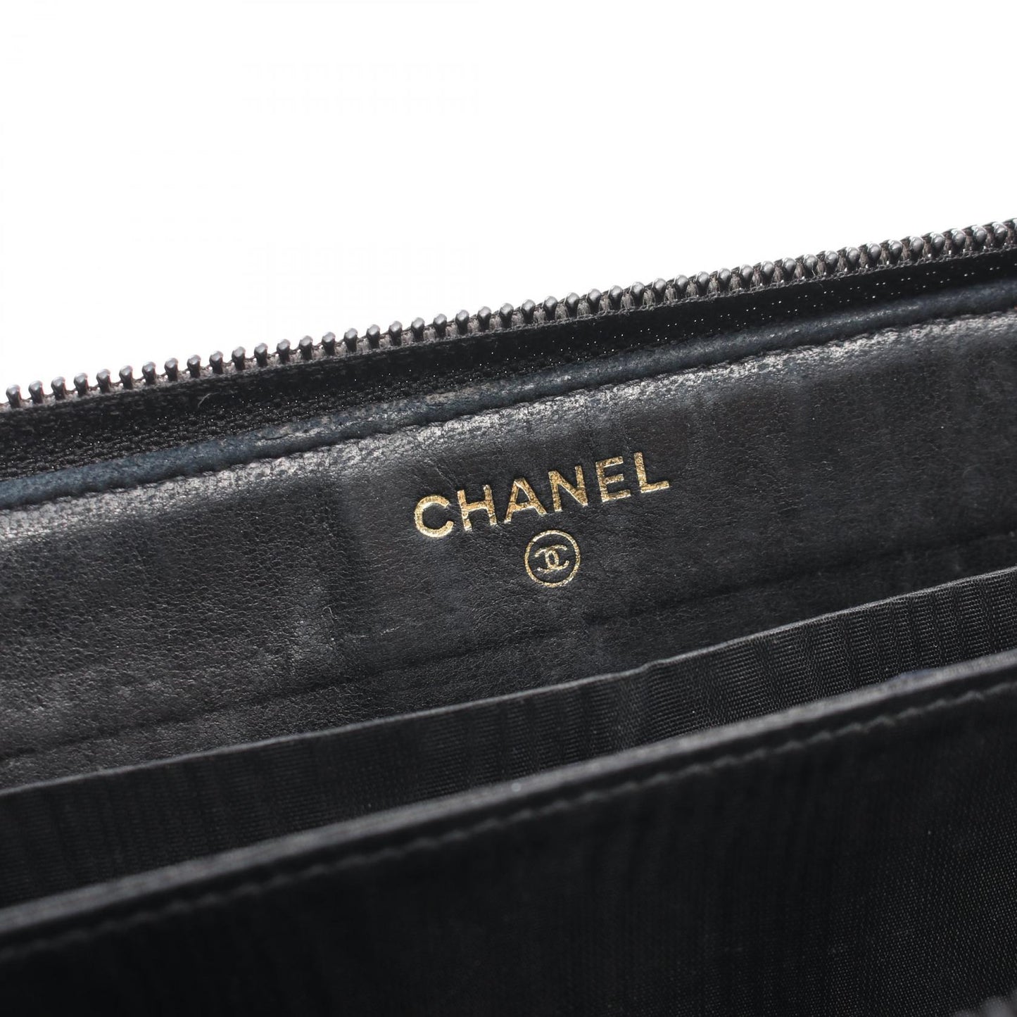 Chanel Coco Mark Caviar Skin Round Zipper Wallet Leather Long Wallet 8174531 in New Condition