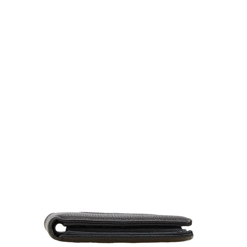 Chanel Caviar Skin Coco Mark Compact Wallet Black