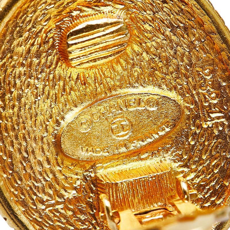 Chanel Angel Motif Gold Earrings