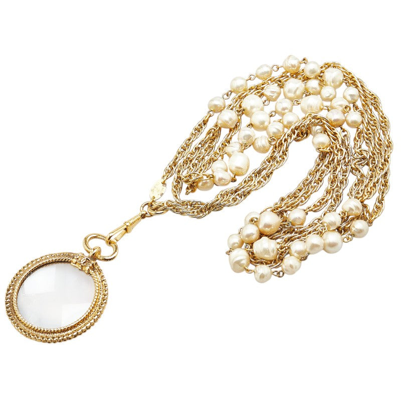 Chanel Coco Mark Long Chain Necklace Gold