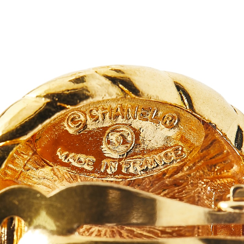 Chanel Coco Mark Gold Earrings