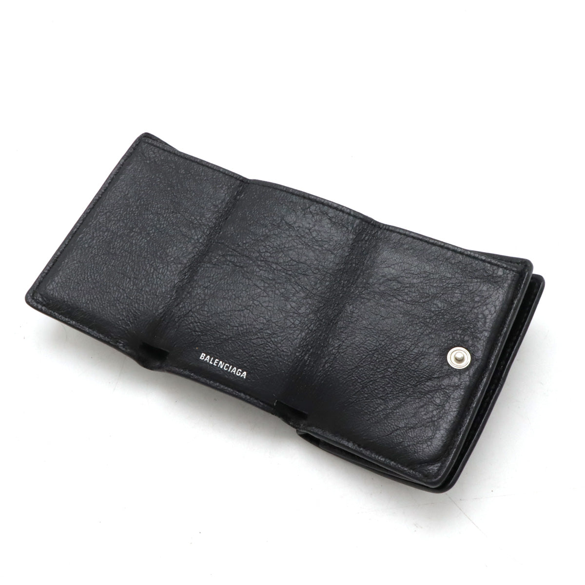Balenciaga Classic Mini Leather Wallet Black