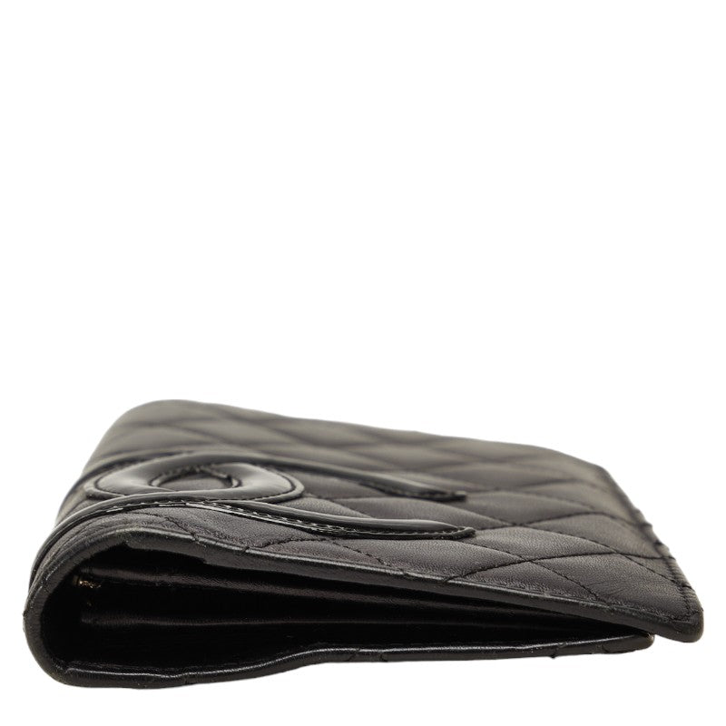 Chanel Cambon Line Coco Mark Leather Wallet