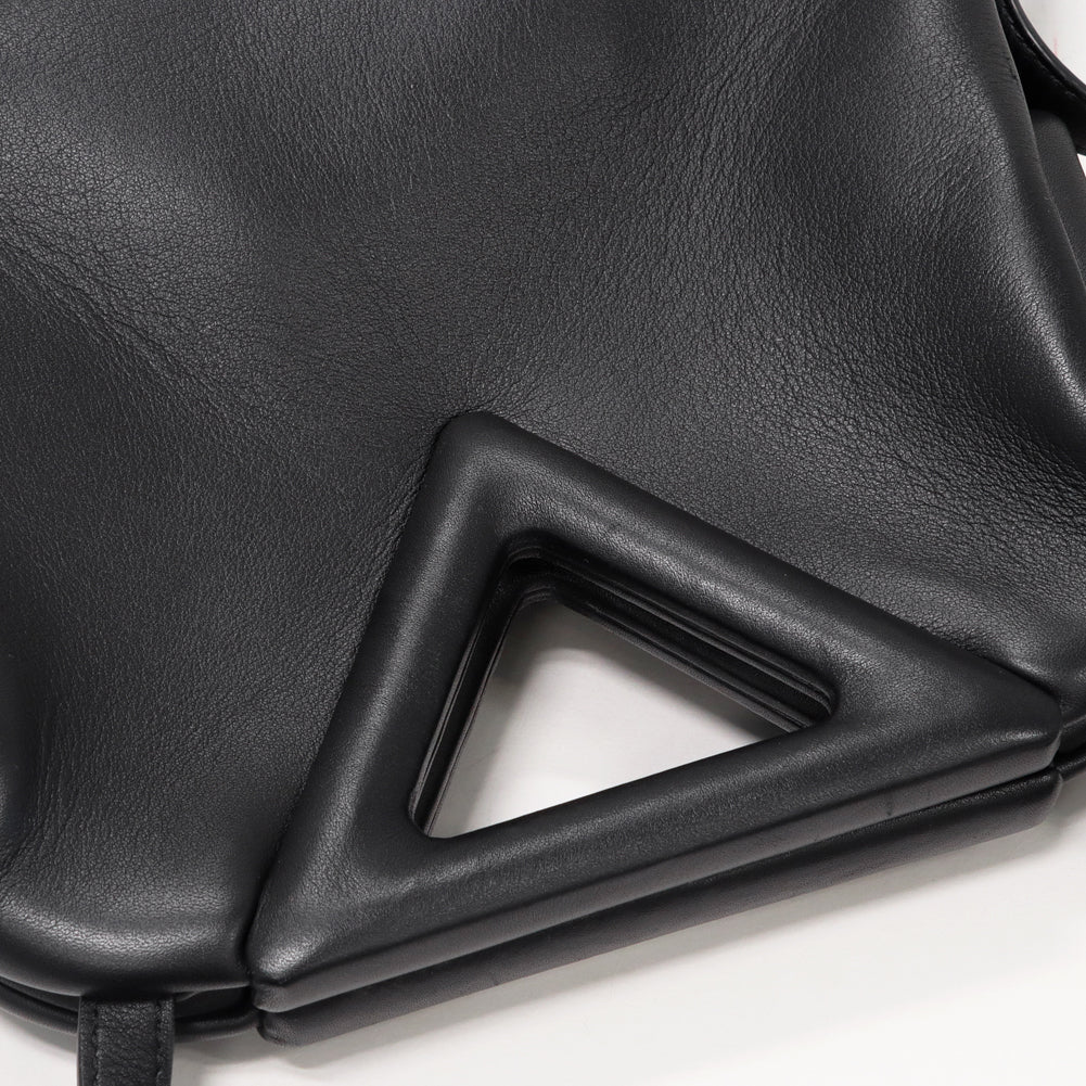 Bottega Veneta Shoulder Bag Handbag Triangle Point Small Calf Black