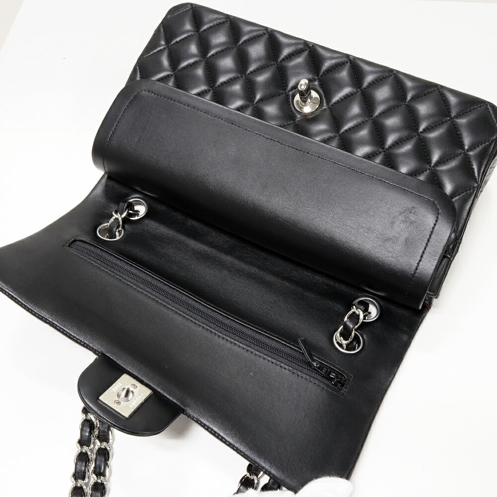 Chanel Lambskin Chain Shoulder Bag Matelasse 25