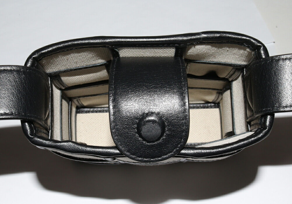 Bottega Veneta Canvas Lambskin Mini Crossbody Bag