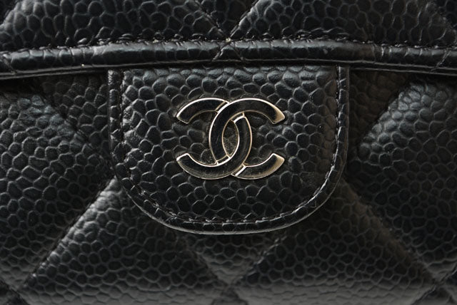 Chanel Caviar Skin Long Wallet Timeless Classic Matelasse AP0241