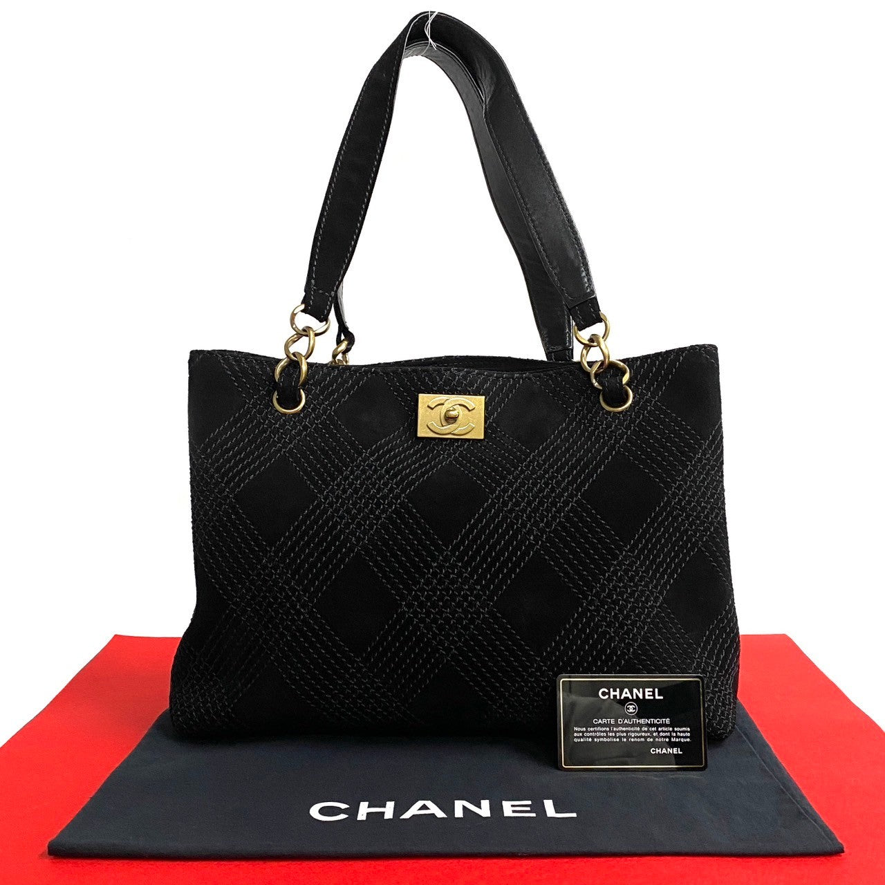 Chanel CC Wild Stitch Tote Bag Canvas Tote Bag