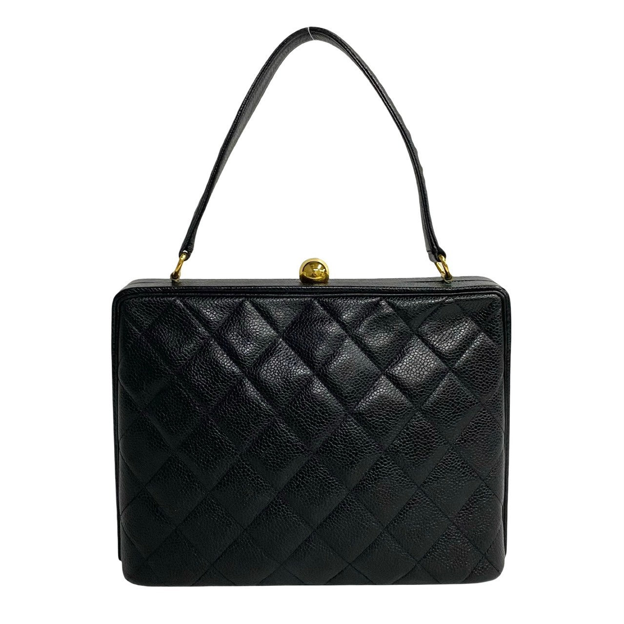 Chanel Caviar Top Handle Bag Leather Handbag