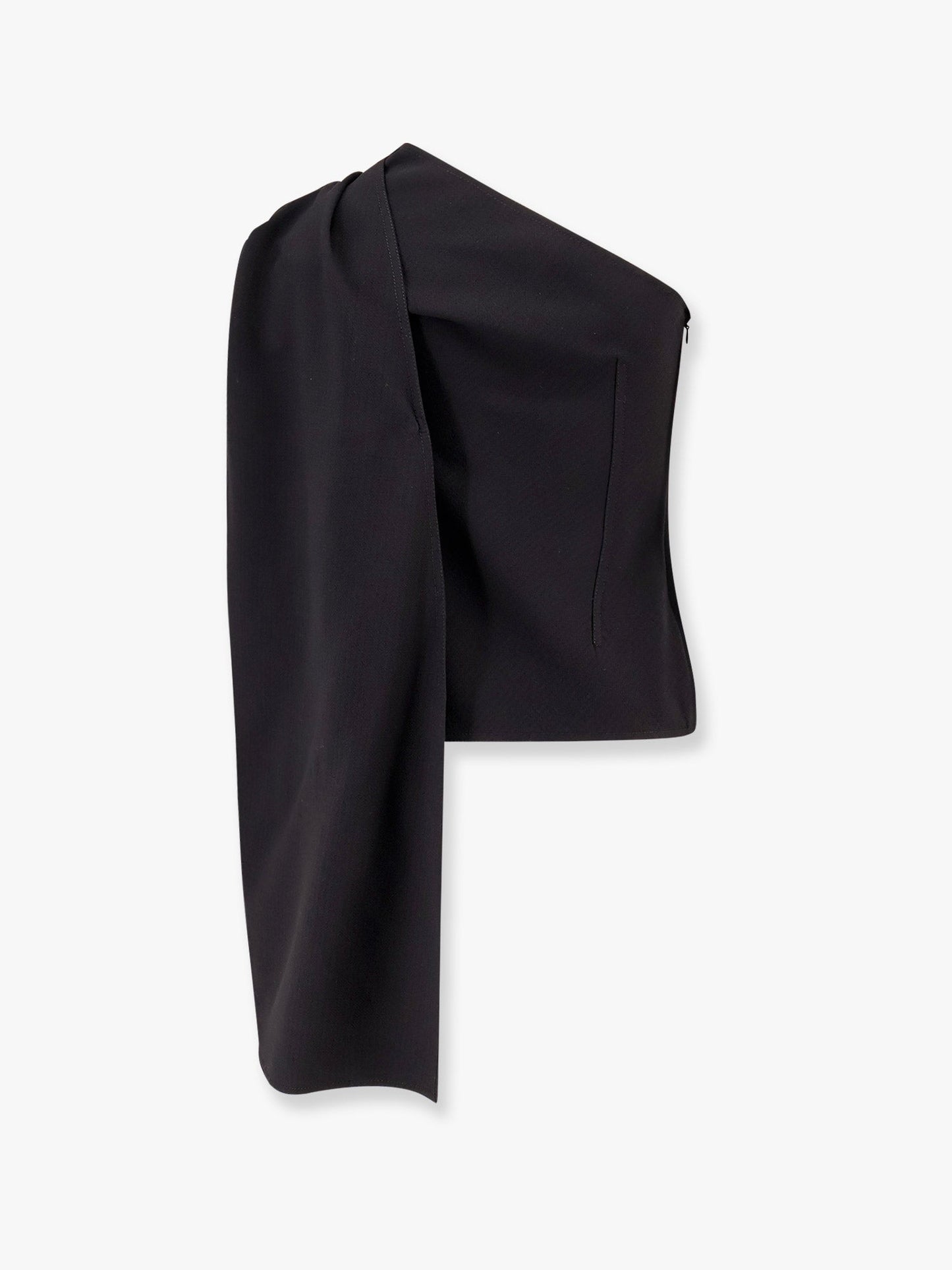 Bottega Veneta Women Asymmetric Viscose And Wool Crãªpe Top