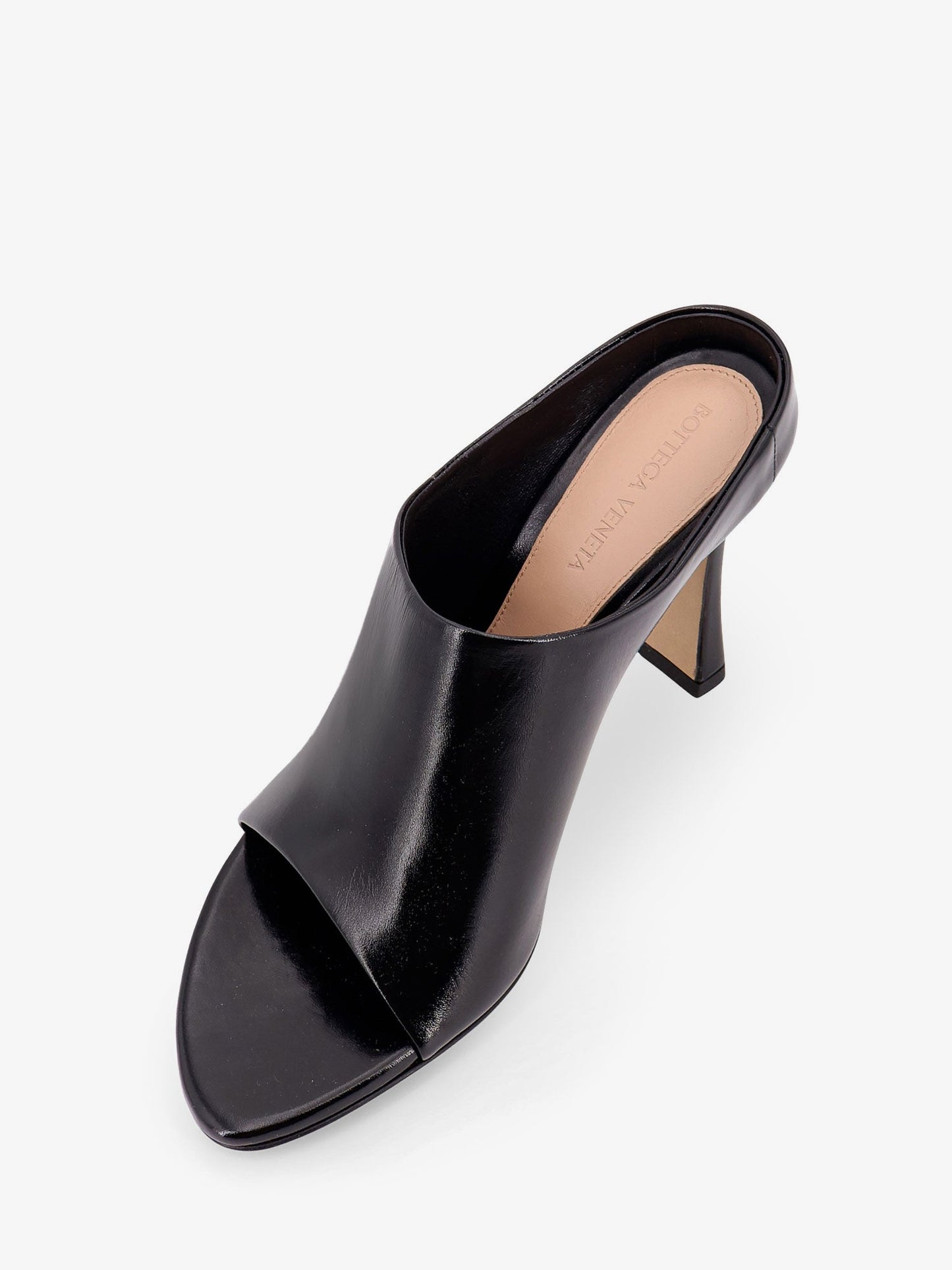 Bottega Veneta Women Rana Leather Mule With Heel