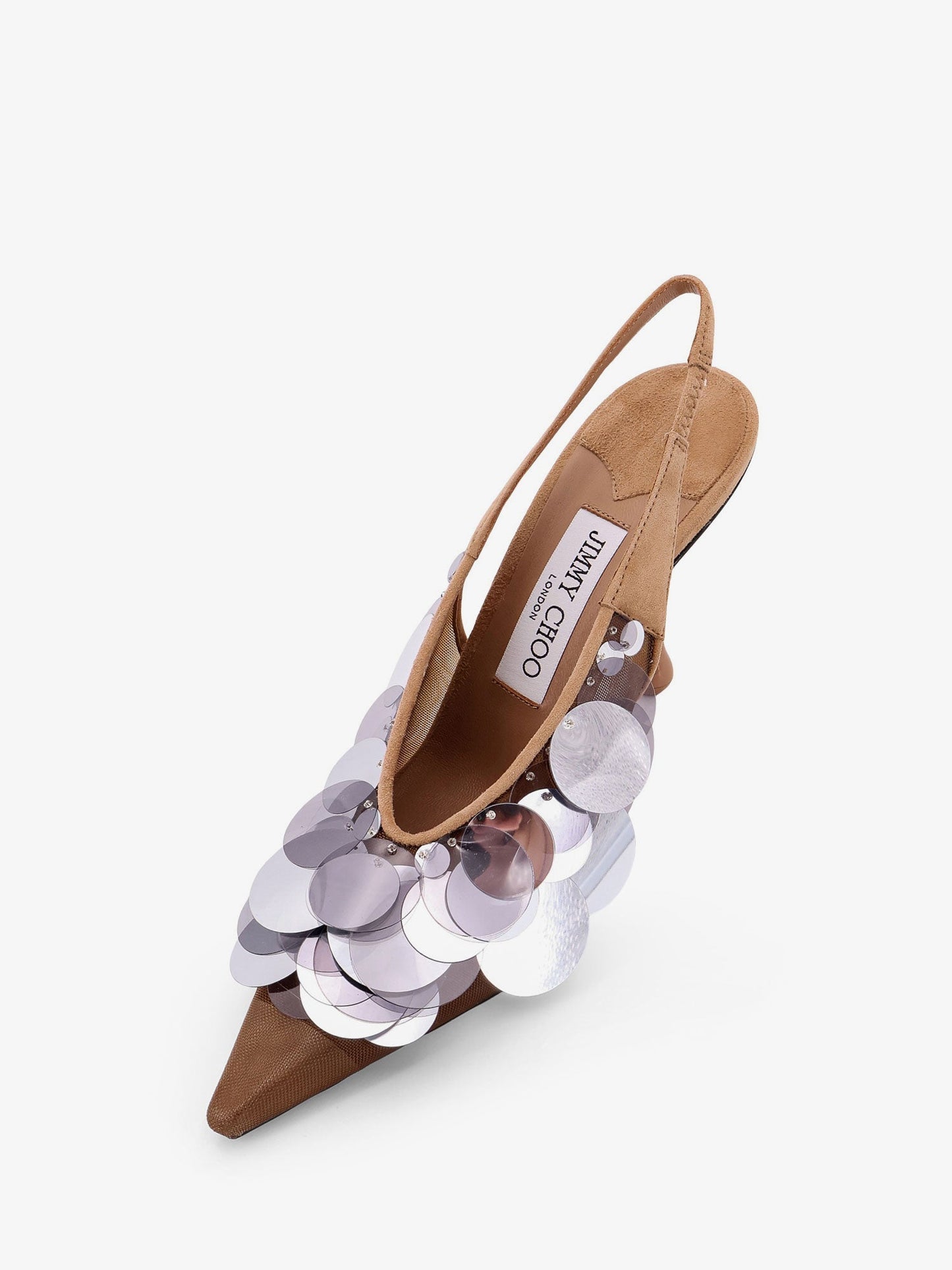 Jimmy Choo Women Isa 95 Mesh And Sequins Slingback Dã©Colletã©