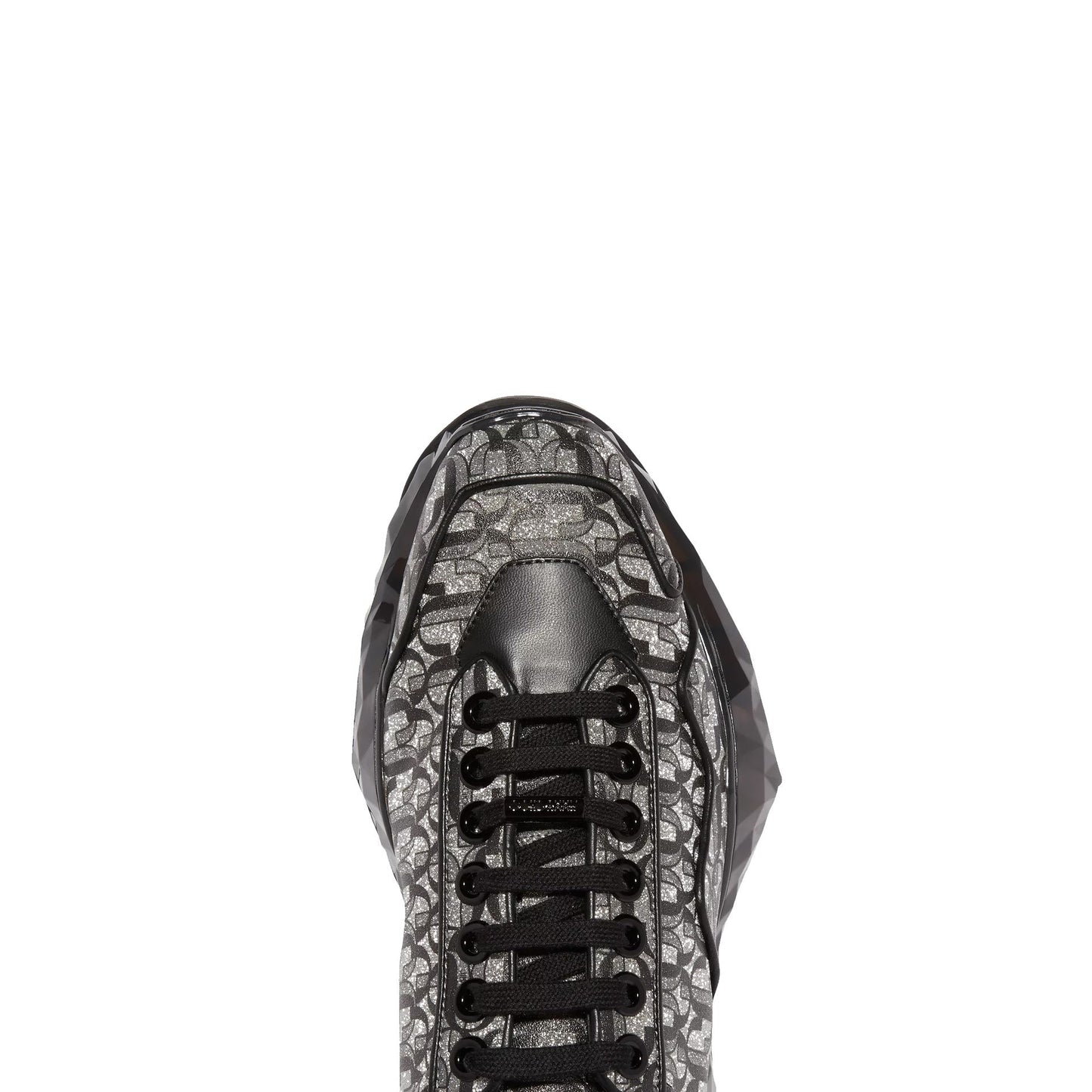 Jimmy Choo Diamond Jc Monogram Glitter Leather Sneakers Women