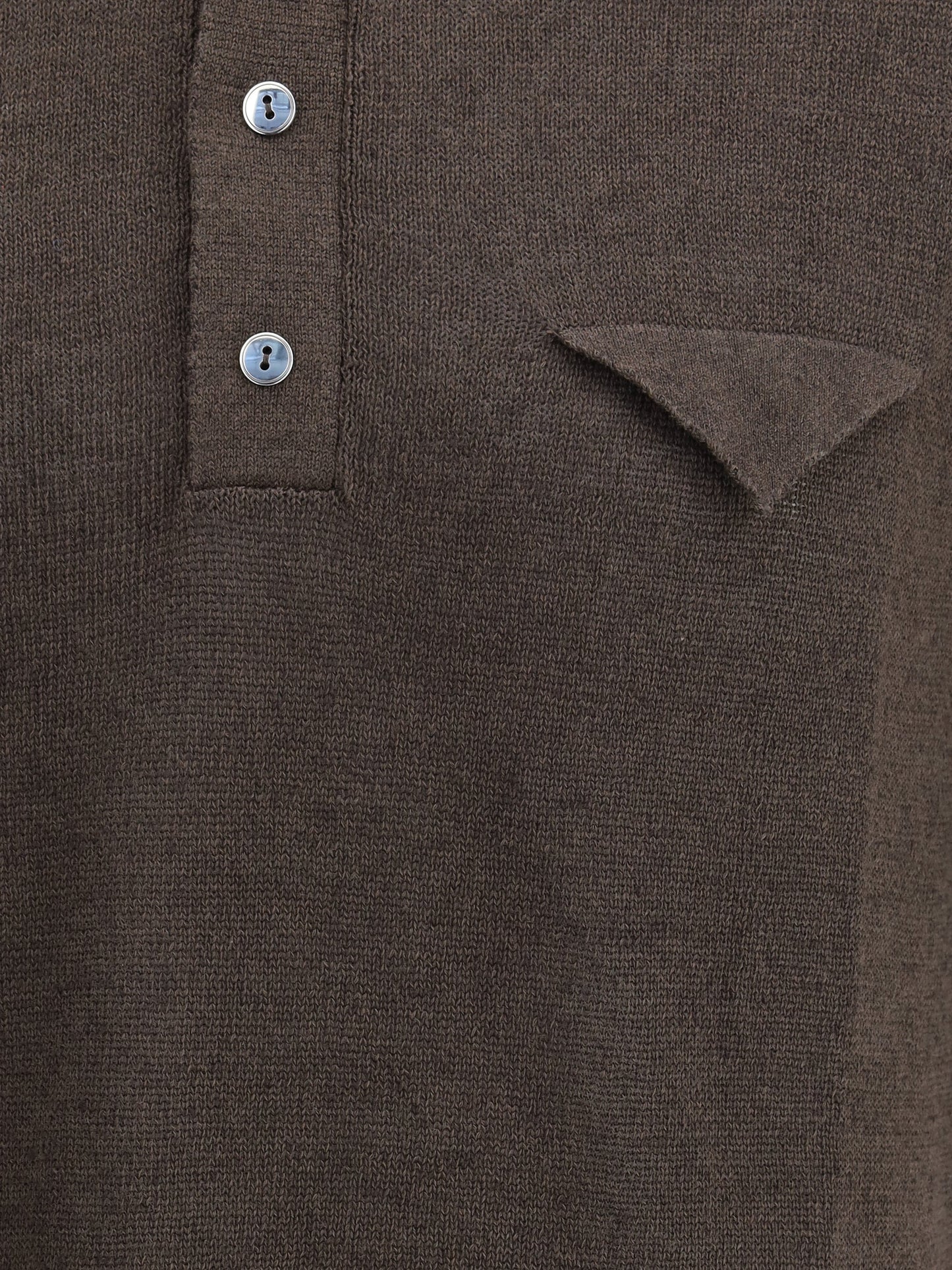 Bottega Veneta Men Linen Polo Shirt