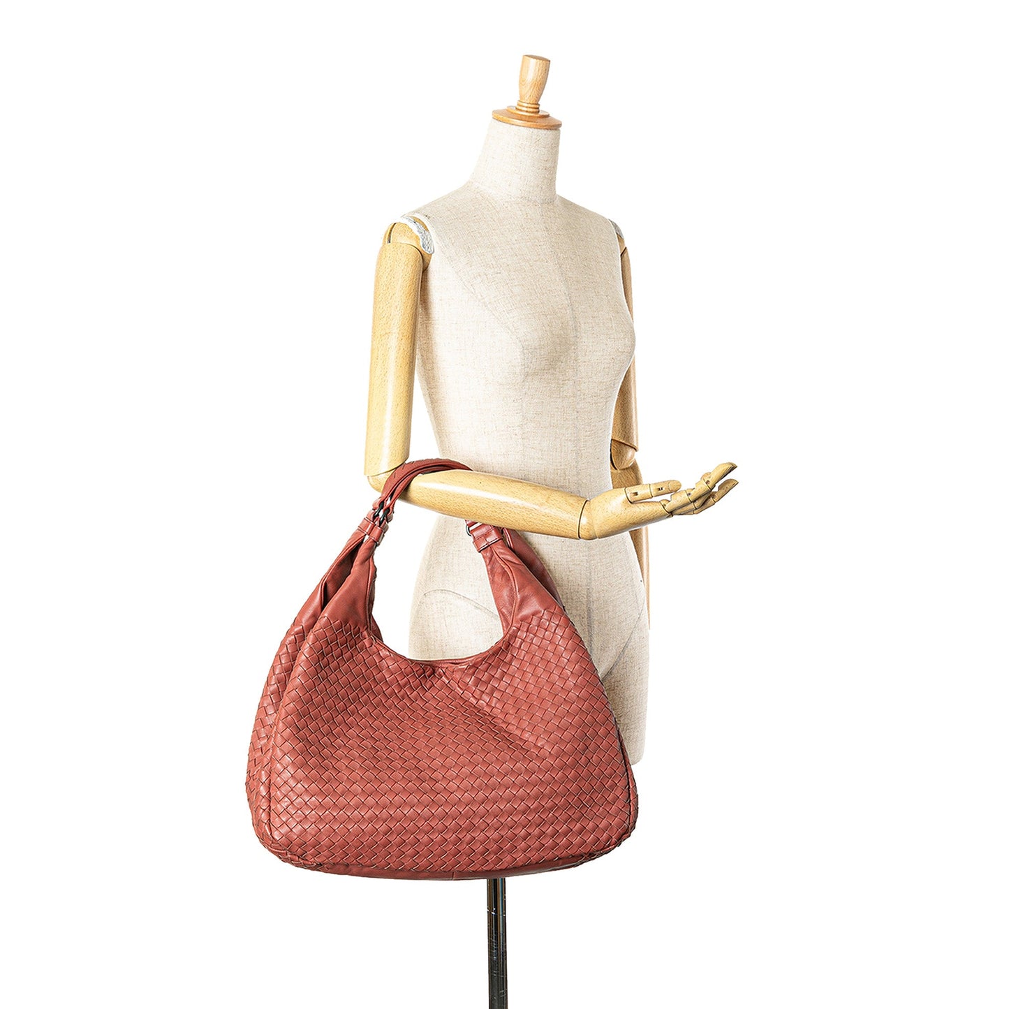 Red Bottega Veneta Large Nappa Intrecciato Campana Hobo Bag