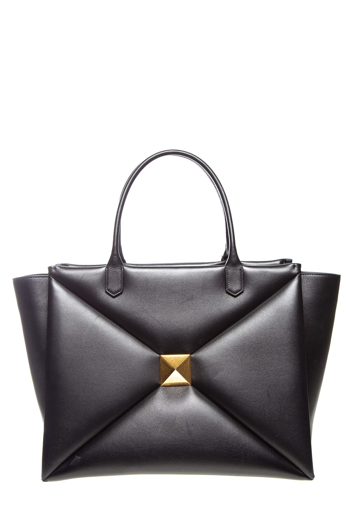 Valentino Black Leather Roman Stud Handbag