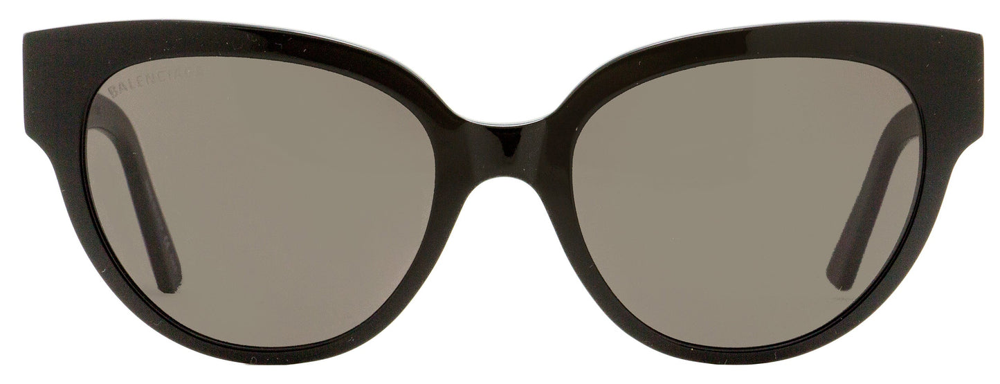 Balenciaga Women's Oval Sunglasses BB0050S 001 Black/Gold 55mm