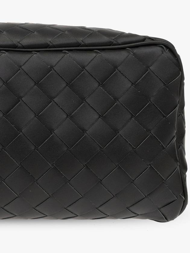 Bottega Veneta Intrecciato Travel Pouch Dark Green Travertine