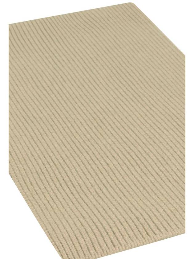 Burberry Embroidered Logo Rib Cashmere Scarf Green