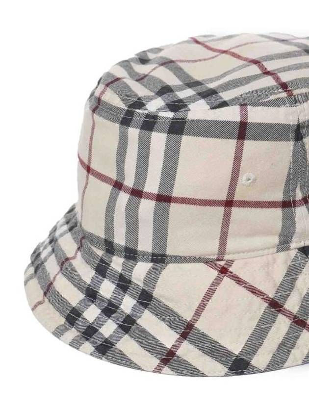 Burberry Stone Check Cotton Bucket Hat Beige