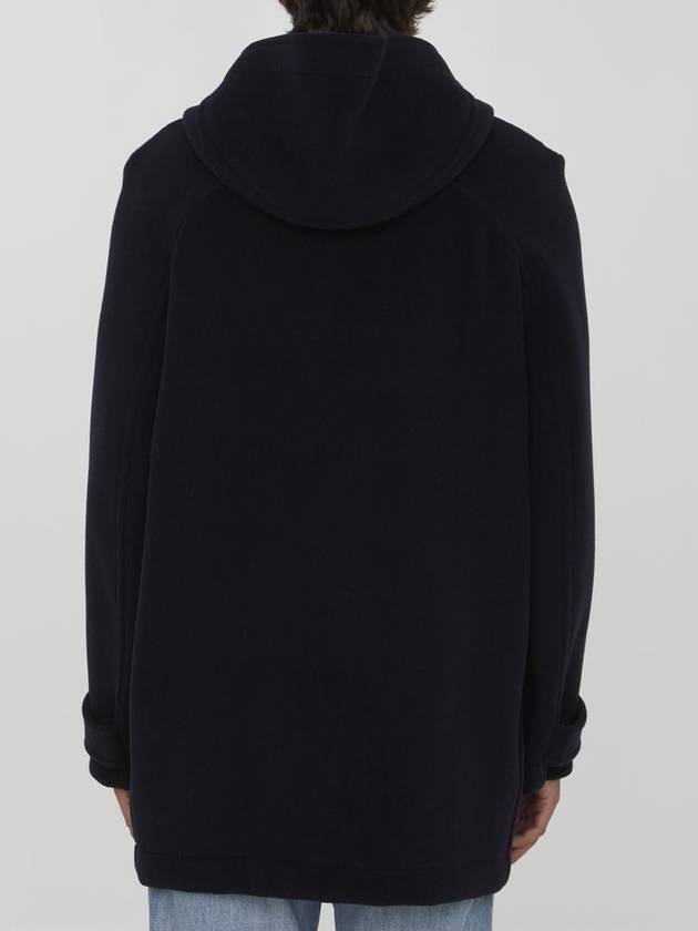 Bottega Veneta Knot Wool Duffel Coat Navy