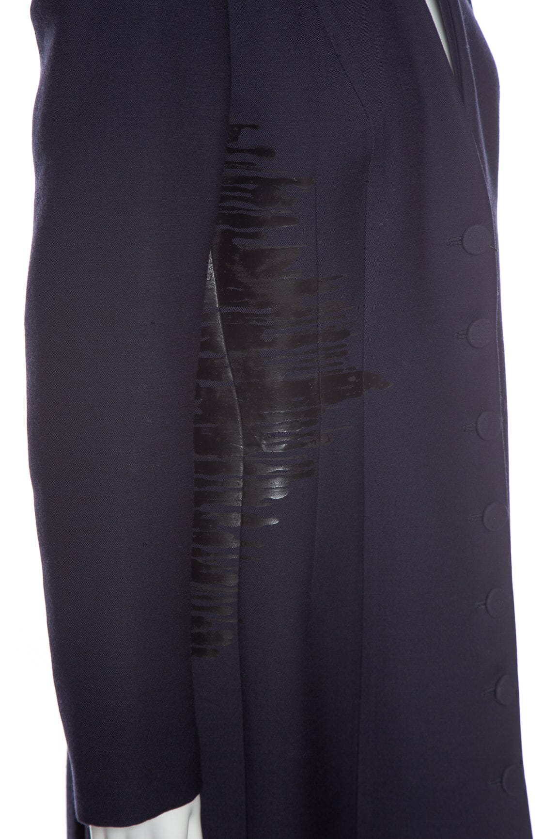 Bottega Veneta Navy Button Down Coat SZ 46