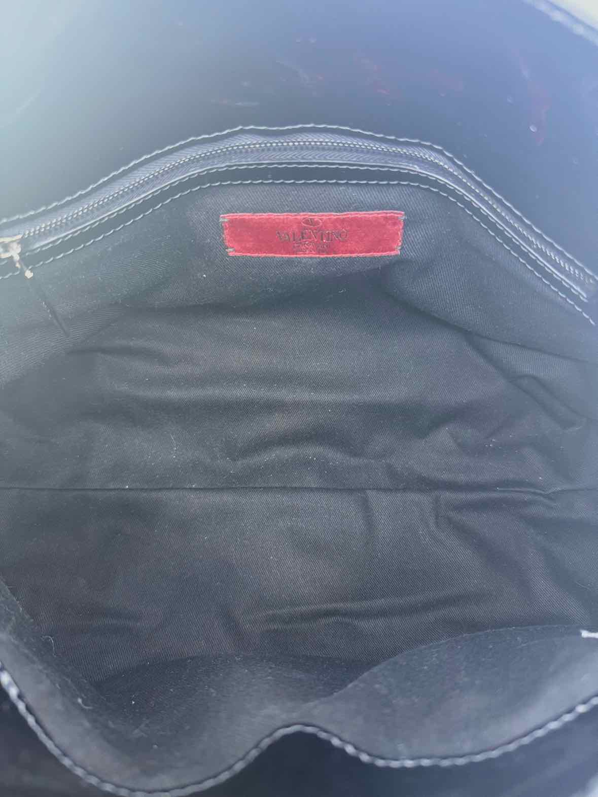 VALENTINO Black Patent Leather Handbag