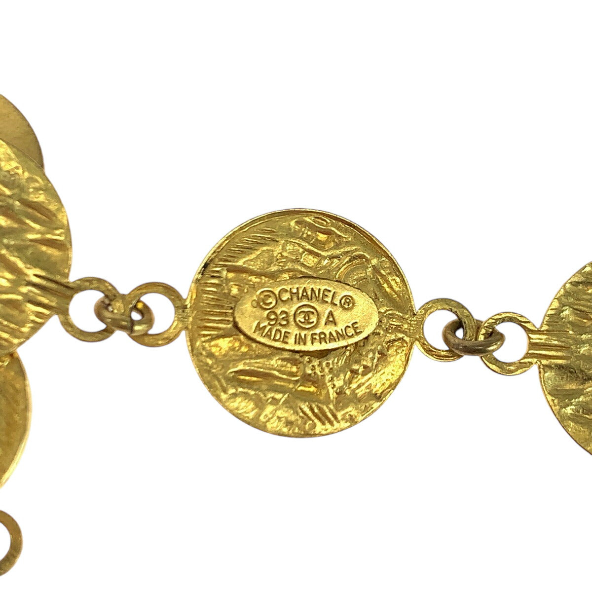 Chanel Vintage Gold Metal Coin Necklace