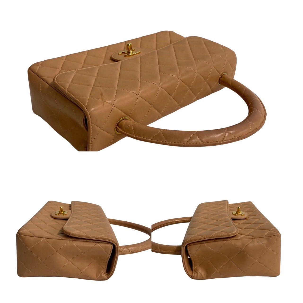 Chanel CC Matelasse Top Handle Bag Leather Handbag in New Condition