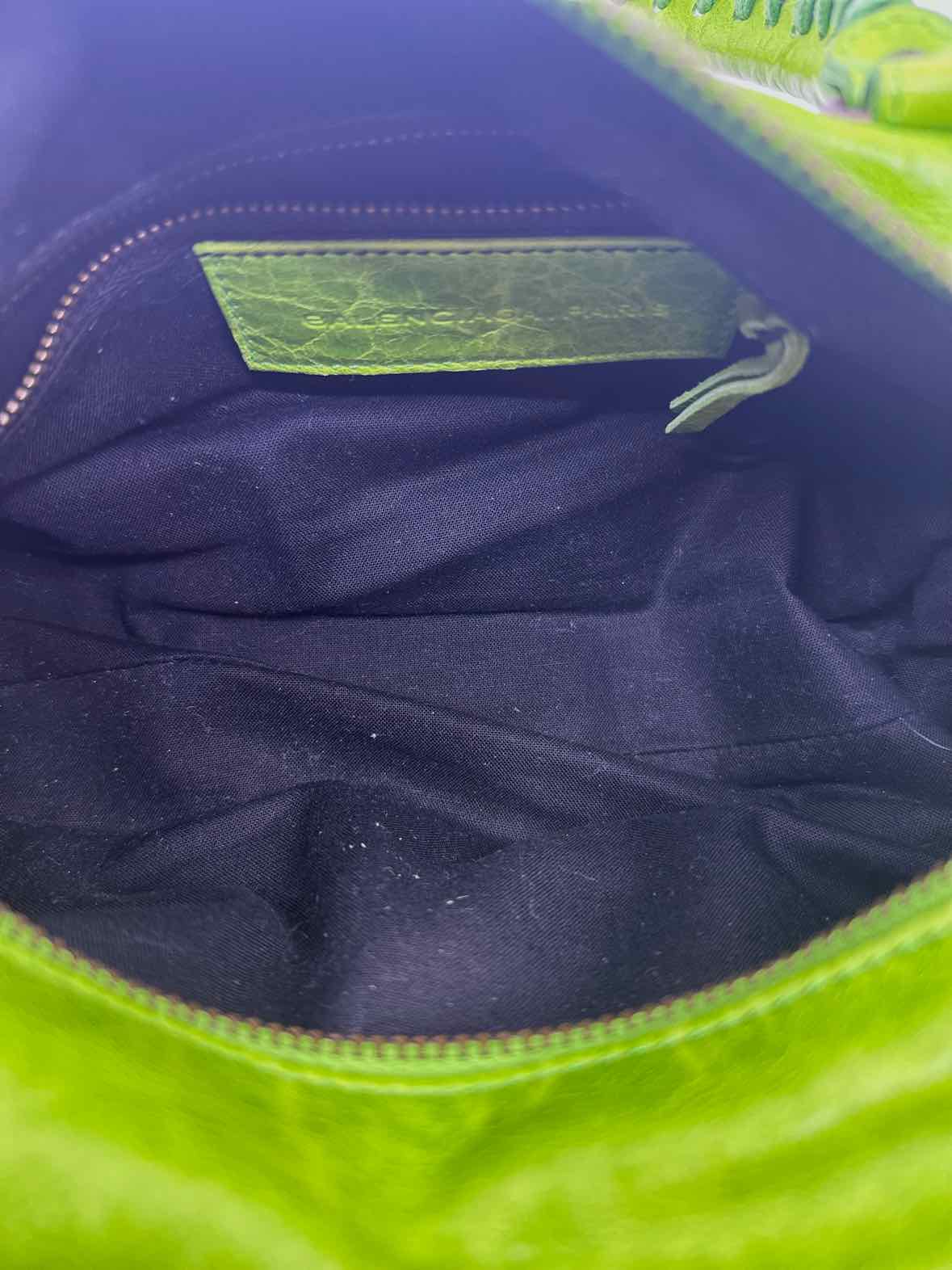 BALENCIAGA Green Leather Handbag