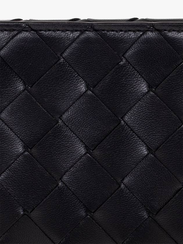 Bottega Veneta Intrecciato Tri-Fold Card Wallet Black