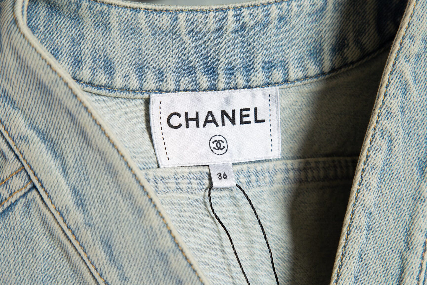 Chanel Denim Button Down Jacket SZ 36