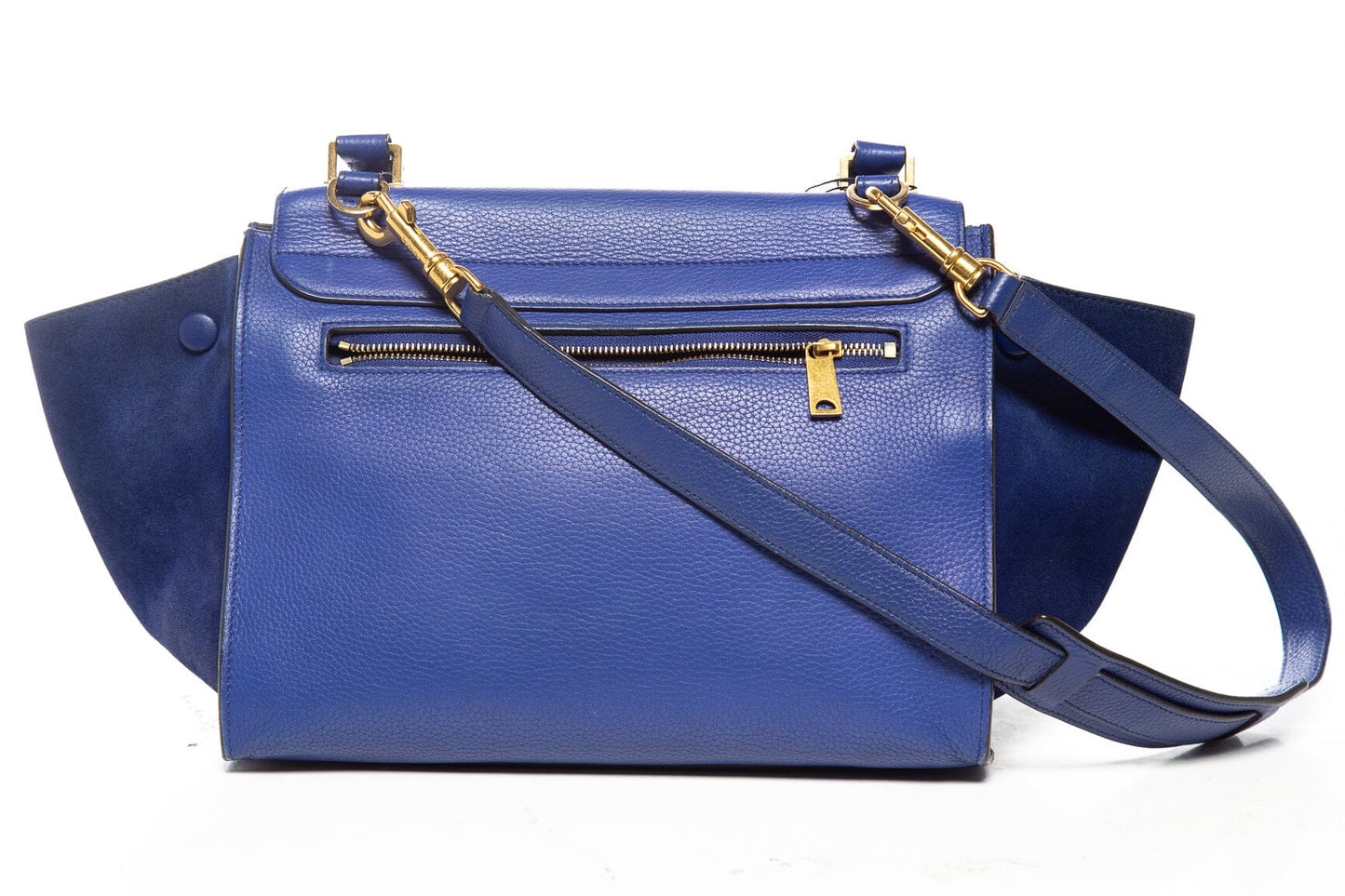 Celine Blue Leather Trapeze Handbag