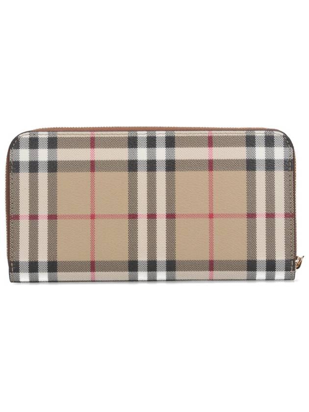 Burberry Check Zip Around Long Wallet Archive Beige