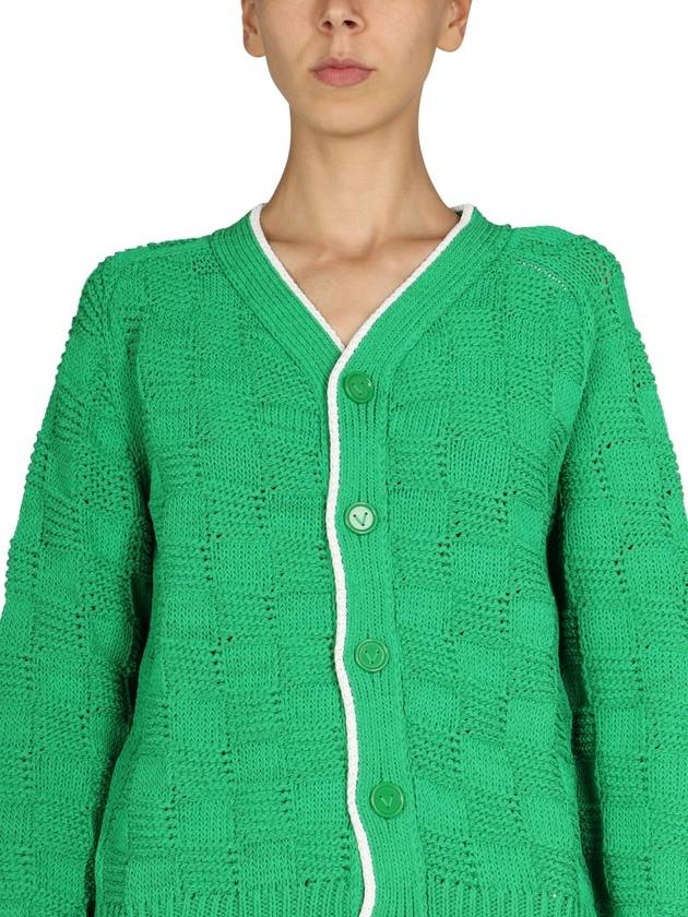 Bottega Veneta Women's Intrecciato Cardigan Green