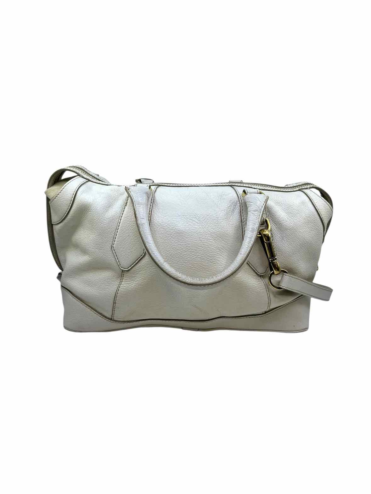 BURBERRY Cream Leather Handbag