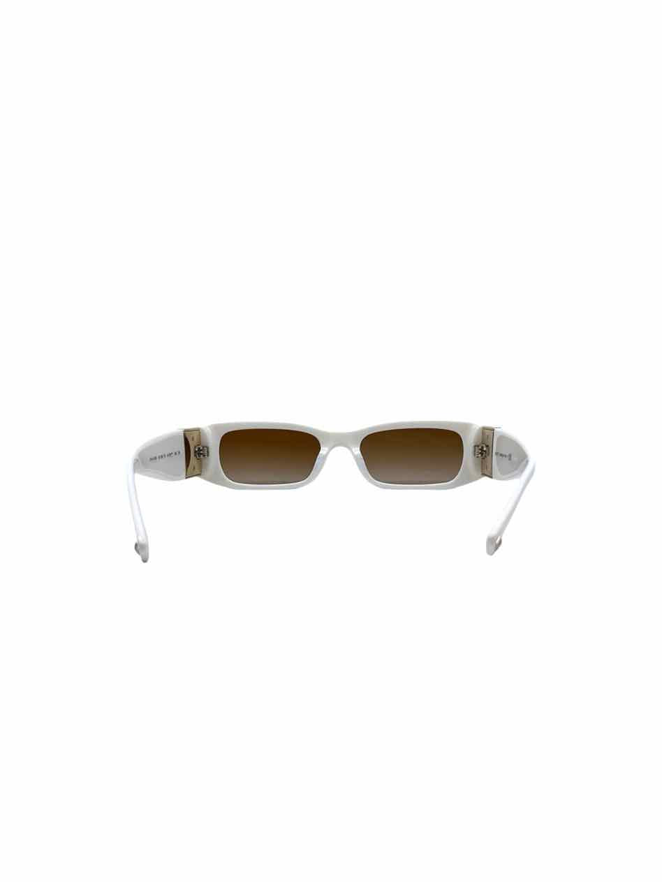 VALENTINO White Rectangle Sunglasses
