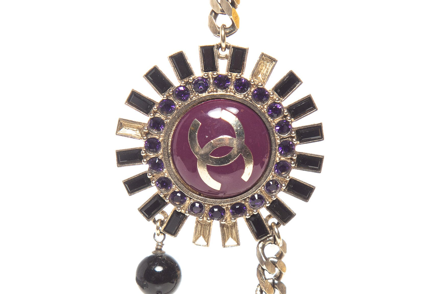 Chanel 2007 Purple Chain and Bead Belt