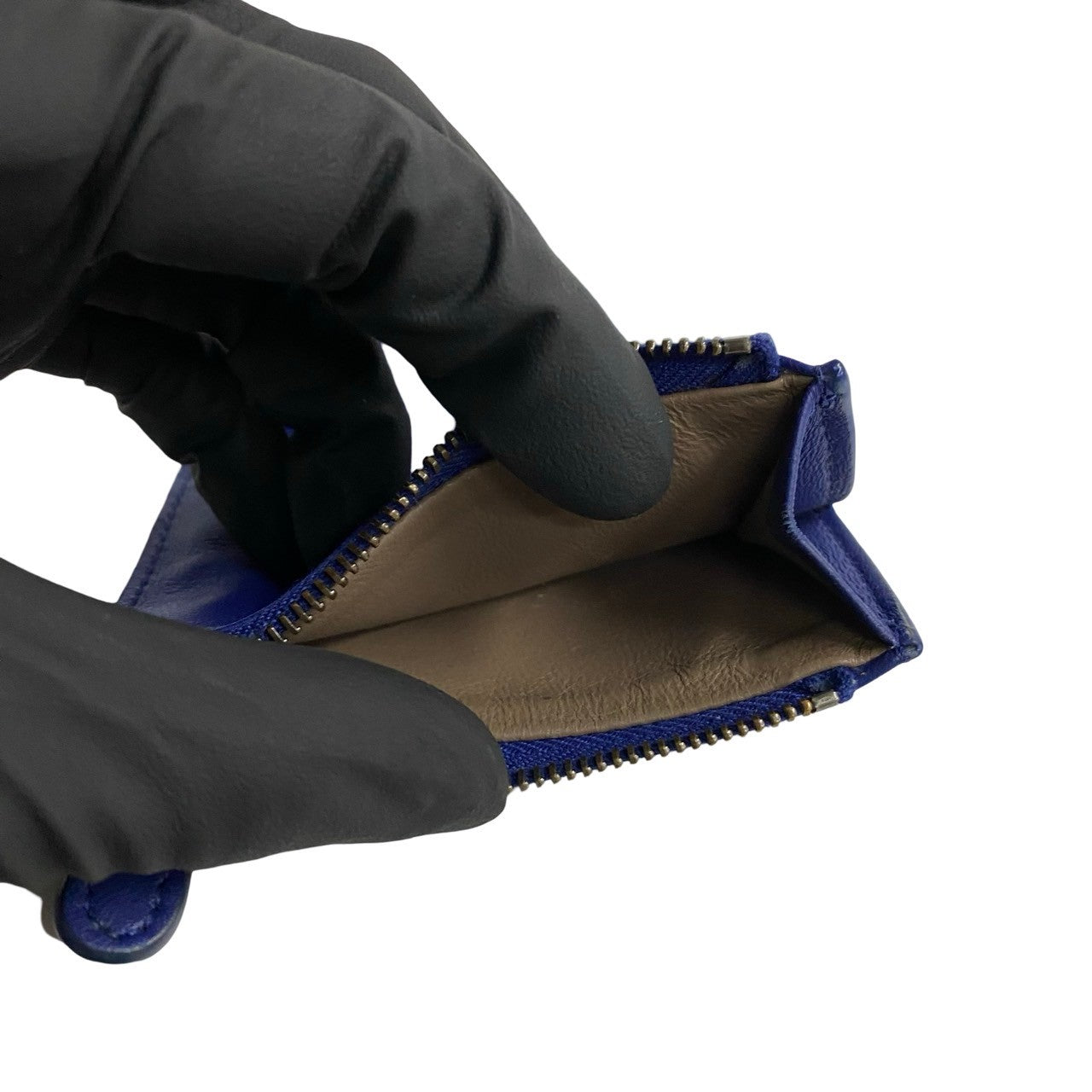 Bottega Veneta Leather Trifold Mini Wallet Blue