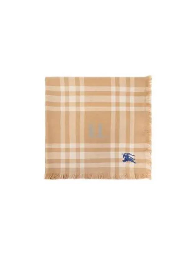 Burberry Reversible Check Pattern Scarf Camel