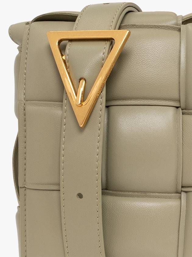 Bottega Veneta Gold Padded Cassette Cross Bag Travertine