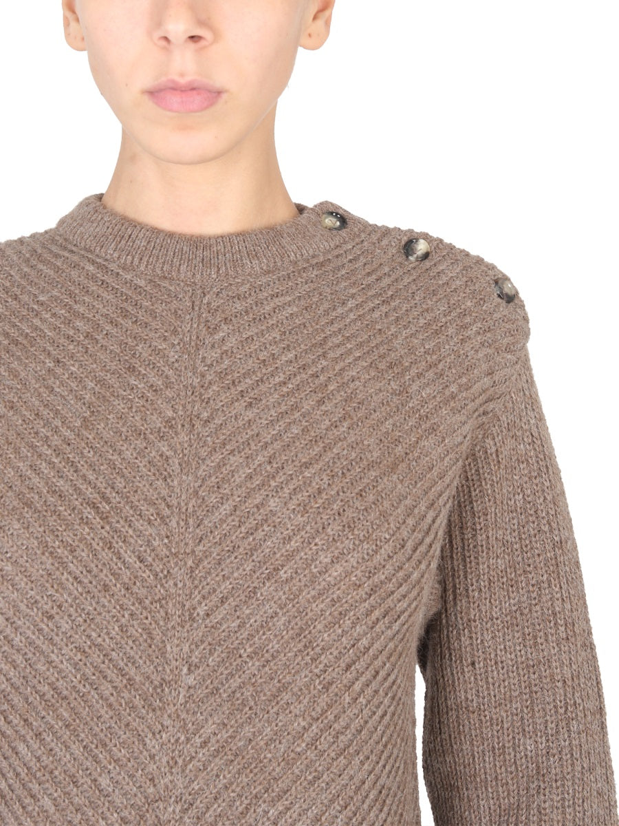 Bottega Veneta Women Alpaca Knit With Chevron Pattern