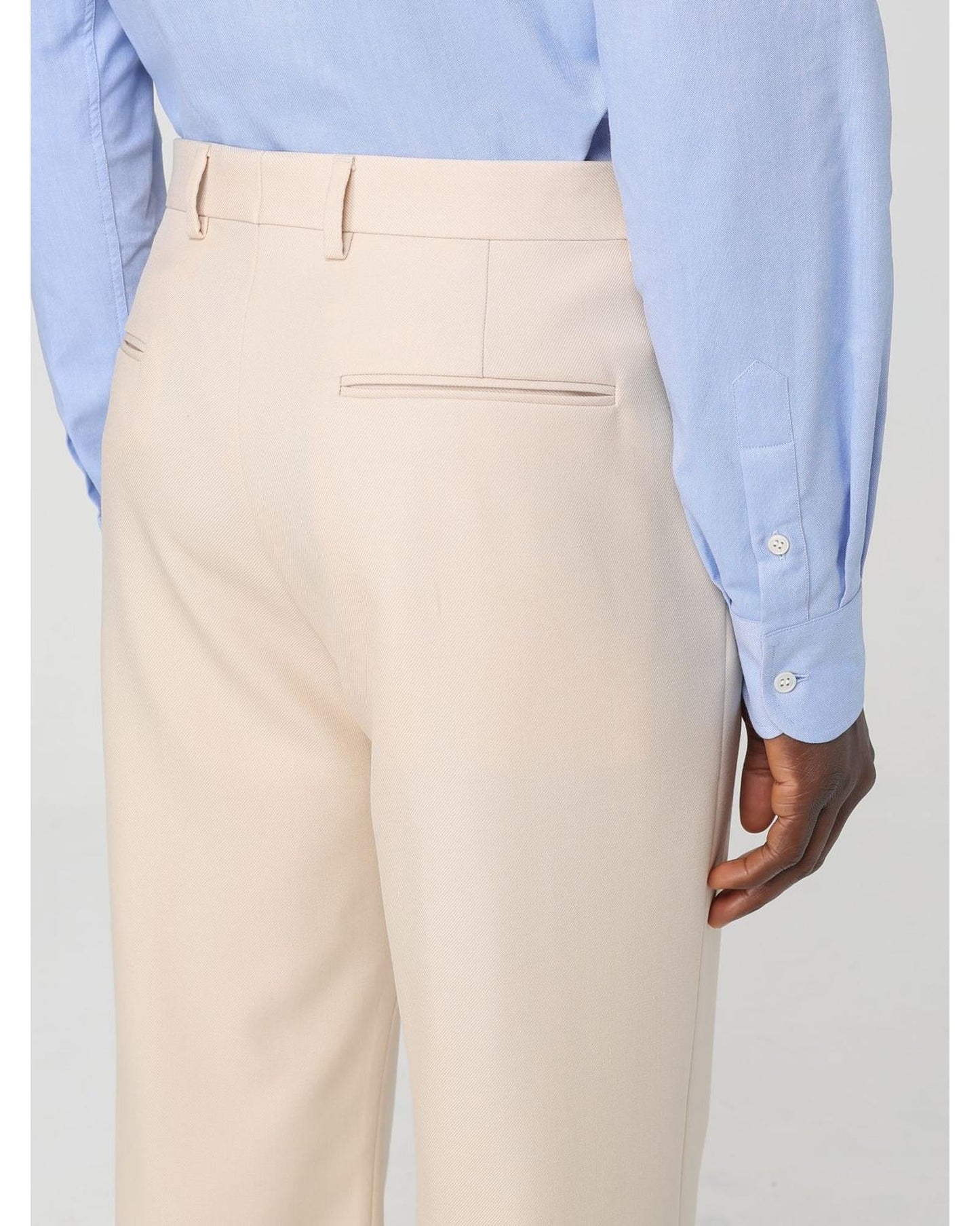 Valentino Wide Leg Trousers Men Butter Pants