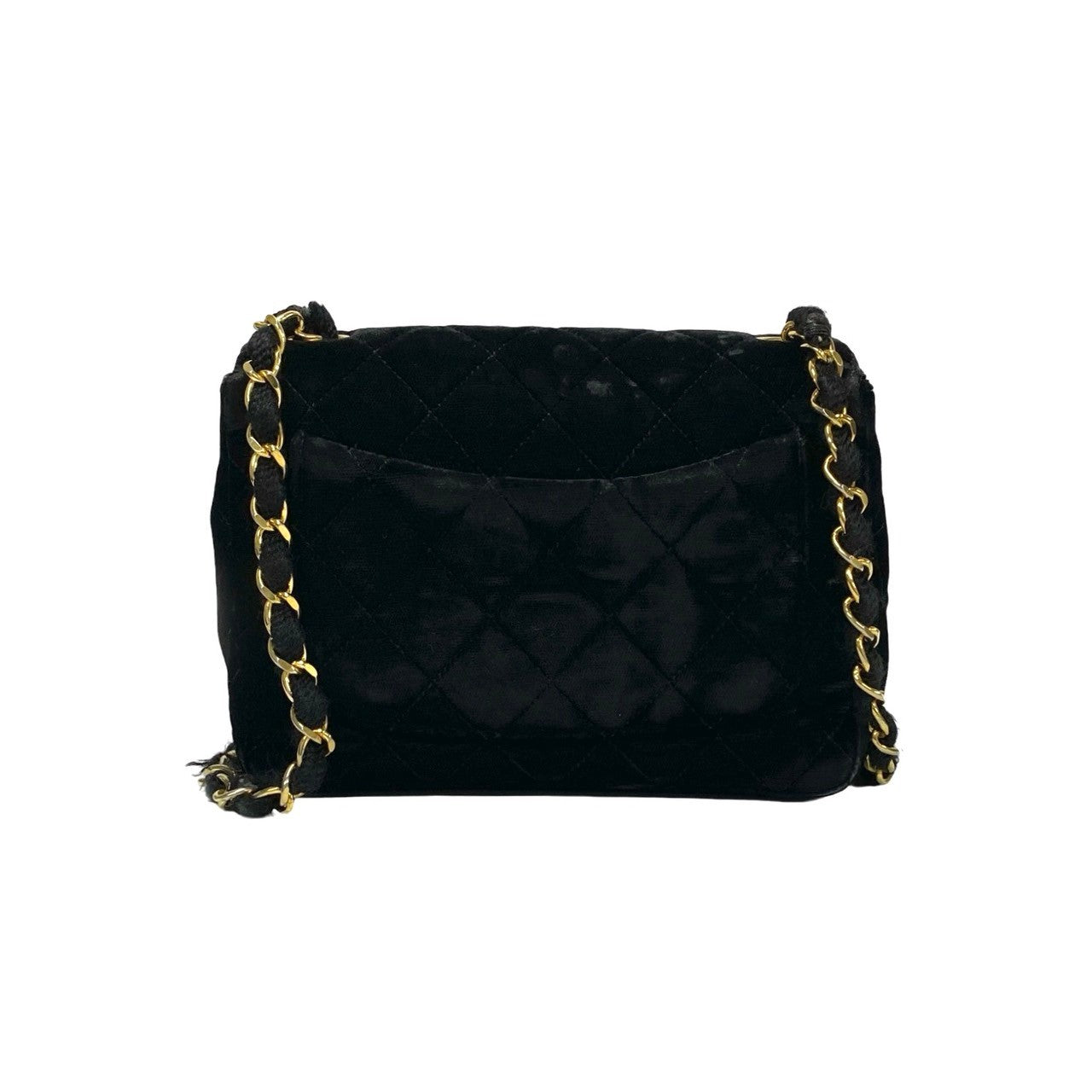 Chanel CC Velvet Mini Flap Crossbody Bag Canvas Crossbody Bag