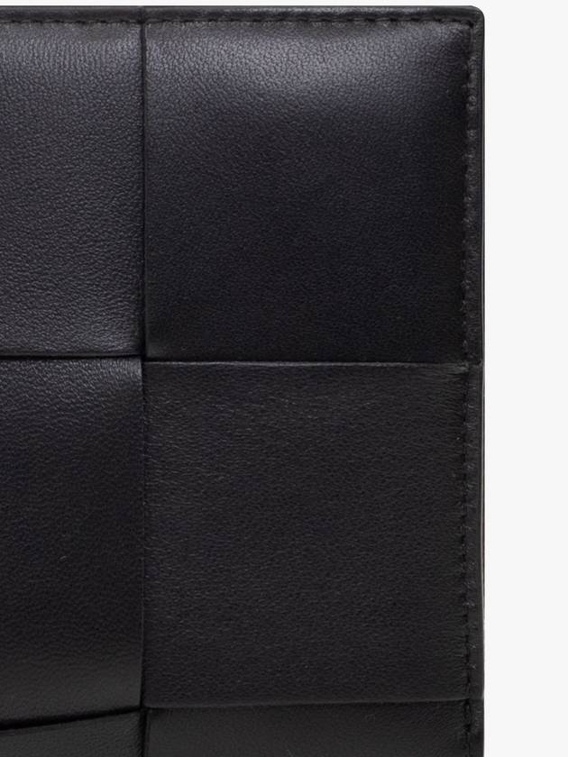 Bottega Veneta Intrecciato Zipper Around Long Wallet Black