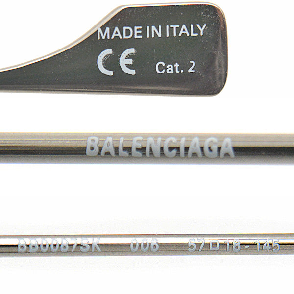 Balenciaga Metal Square Sunglasses Brown