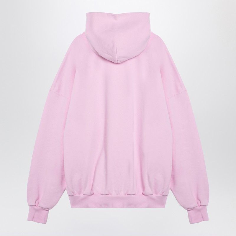 BALENCIAGA Oversized Fleece Hoodie with Pouch Pocket - Women's