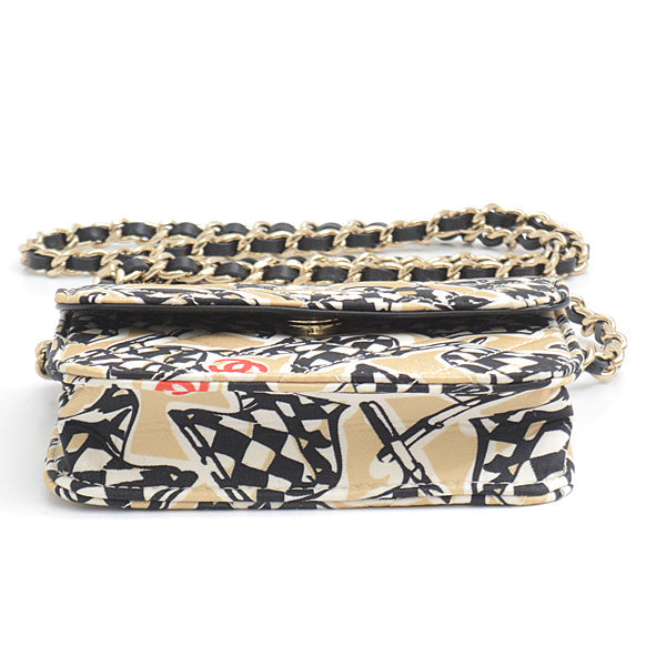 Chanel Mini Matelasse Chain Shoulder Bag Beige