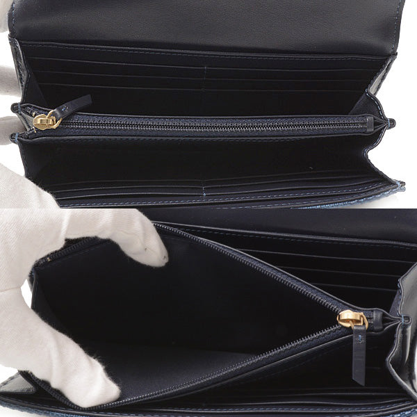 Chanel Nylon Canvas Calfskin Doville Flap Wallet